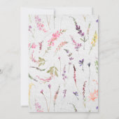 Moderne Wilde Waterverf Sparen de Datum Kaart (Achterkant)