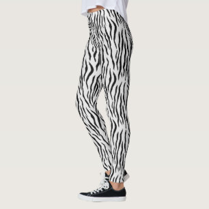 Moderne Wilde Witte Tijger Patroon Leggings