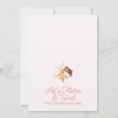 Moderne Wildflower Arch Flutter Fairy Verjaardag Kaart (Achterkant)