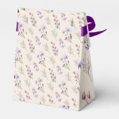 Moderne Wildflower Beige bruiloft Dank u Bedankdoosjes (Achterkant)