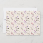 Moderne Wildflower Beige bruiloft Save The Date (Achterkant)