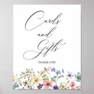Moderne Wildflower Bloemen Bruidsgeschenken & Kaar Poster