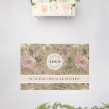 Moderne Wildflower Botanische Bloemen Monogram log