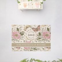 Moderne Wildflower Botanische Bloemen Monogram log