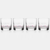 Moderne Wildflower bruiloft bruidsfeest Whisky Glas (Achterkant)