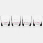 Moderne Wildflower bruiloft bruidsfeest Whisky Glas (Voorkant)