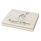 Moderne Wildflower Custom Handmade Large Rubberstempel (Stempel)