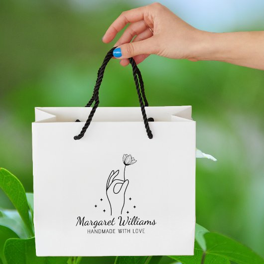 Moderne Wildflower Custom Handmade Large Rubberstempel