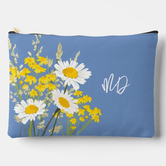 Moderne Wildflower Custom Monogram Accessoire Pouc Etui (Voorkant)