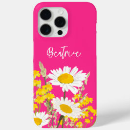 Moderne Wildflower Custom Monogram iPhone 15 Pro Max Hoesje