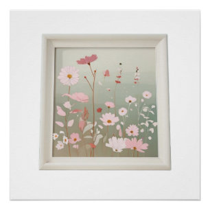 Moderne Wildflower Illustratie Japandi Home Decor Perfect Poster