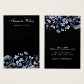 Moderne Wildflower Oorbel Sieraden Display kaart (Voorkant /achterkant)
