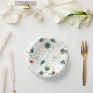 Moderne Wildflower Tuin Papier Borden Papieren Kommen