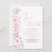 Moderne Wildflowers 2e verjaardag Kaart (Voorkant)