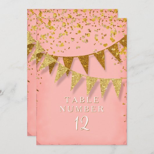 Moderne wimpel met glittersneeuw neervallende conf kaart (Voorkant / Achterkant)