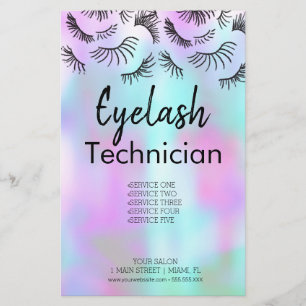 Moderne Wimpers Schoonheidssalon Bedrijf Flyer