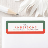 Moderne Wings COULEUR ÉDITABLE Étiquette de adress (En situation)