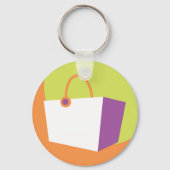 Moderne Winkel Tas Icoon Minimalistische Detailhan Sleutelhanger (Achterkant)