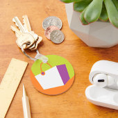 Moderne Winkel Tas Icoon Minimalistische Detailhan Sleutelhanger