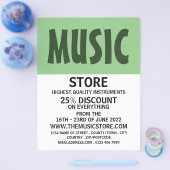 Moderne winkel voor muziekinstrumenten flyer (Enkel)