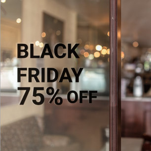 Moderne Winkelraam Black Friday Sale Raamsticker