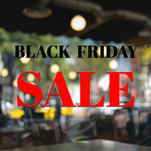Moderne Winkelraam Black Friday Sale Raamsticker