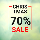 Moderne Winkelraam Kerst Sale Raamsticker (Vel 3)