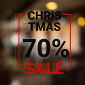 Moderne Winkelraam Kerst Sale Raamsticker