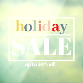 Moderne Winkelraam Korting Vakantie Raamsticker (Vel 3)