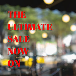 Moderne winkelruit uitverkoop raamfolie raamsticker