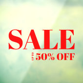 Moderne winkelruitverkoping Off Window Cling Raamsticker (Vel 3)