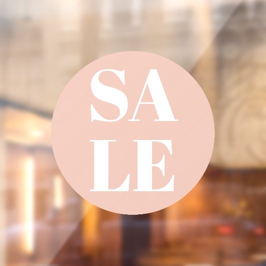 Moderne winkelvensterverkoop Pastel Roze Raamsticker (Vel 2)