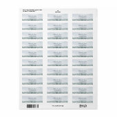 Moderne Winter Bos Bruiloft Etiket (Full Sheet)
