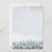 Moderne Winter Bos Bruiloft Save the Date (Achterkant)
