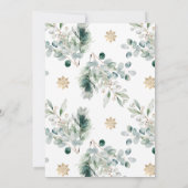 Moderne Winter Groen Religieus Kerstfeest Kaart (Achterkant)