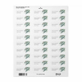 Moderne winter groen retour adreslabels etiket (Full Sheet)