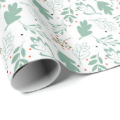 MODERNE WINTER GROENE VAKANTIE CADEAUPAPIER (Rol Hoek)