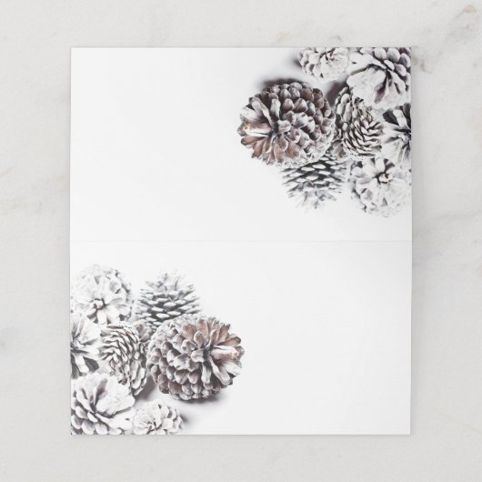 Moderne Winter Pine Cone | Vakantie (Buitenkant ongevouwen)