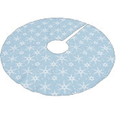 Moderne Winter Sneeuwvlok All-Over Print Boomrok Kerstboom Rok (Gekanteld)