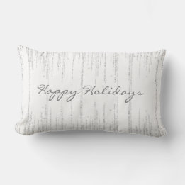 Moderne Winter Wit Grijs Sparkles Aangepaste Vakan Kussen