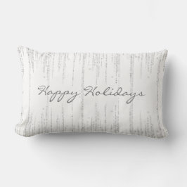 Moderne Winter Wit Grijs Sparkles Aangepaste Vakan Kussen