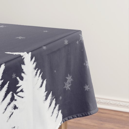 Moderne winterbomen met winterslaap tafelkleed (Voorbeeld)