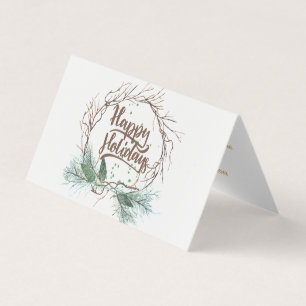 Moderne winterbos gedroogde takken dennen feestdag kaart