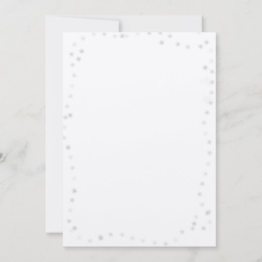 moderne winterbruiloft met floral kaart (Achterkant)