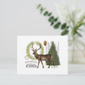 moderne winterherten briefkaart (Staand voorkant)