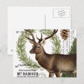 moderne winterherten briefkaart (Voorkant / Achterkant)