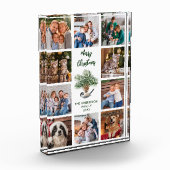 Moderne winterkerstfamilie collage fotoblokken (Links)