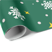 Moderne winterpine groene kerstmis cadeaupapier (Rol Hoek)