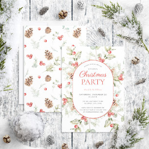 Moderne winterpine kerstfeest kaart