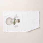 moderne  wintersneeuwman handdoeken (Handdoek)
